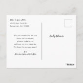 森の新しい首 | 動きのお知らせ ポストカード (裏面)