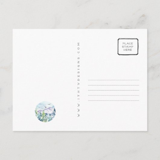 森の新しい首|引っ越し案内 案内ポストカード (裏面)