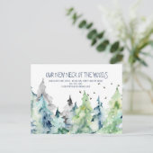 森の新しい首|引っ越し案内 案内ポストカード (スタンド正面)