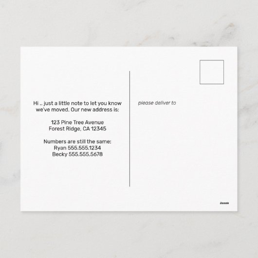 森の新首の写真が動く シーズンポストカード (裏面)