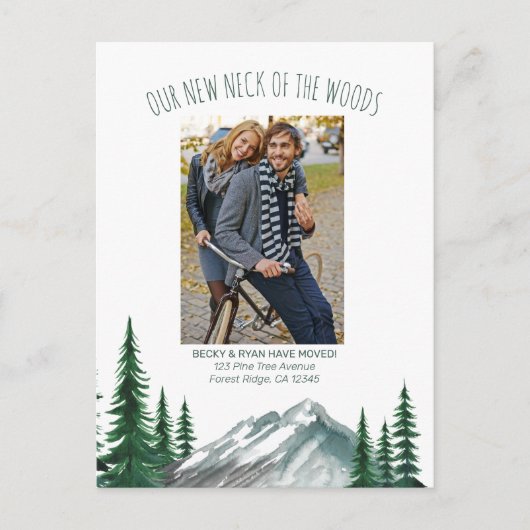 森の新首の写真が動く シーズンポストカード (正面)