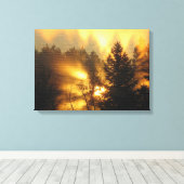 森の日の出 キャンバスプリント (インサイチュ (ウッドフロア))