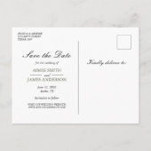 森の日付を保存はがきエレガント松の冬 案内ポストカード (裏面)