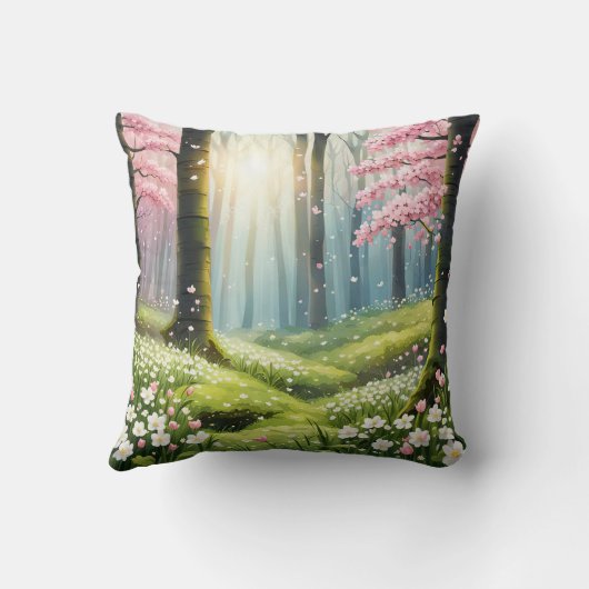 森の春 クッション (裏面)