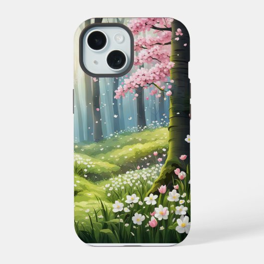 森の春 iPhone 15ケース (裏面)