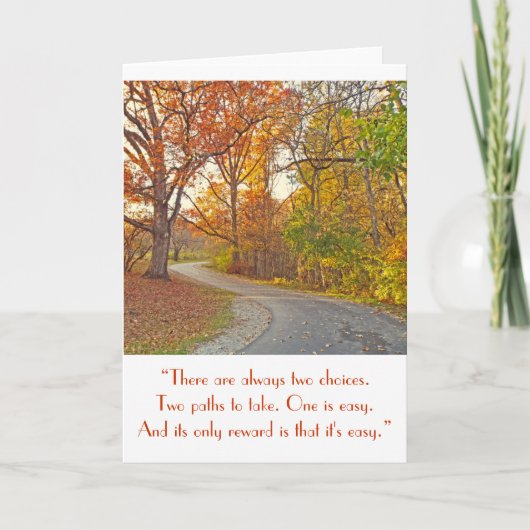 森の曲がりくねった道 カード (正面)