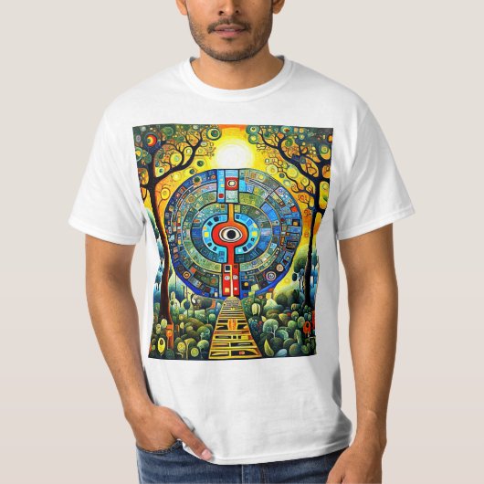森の曼荼羅 Tシャツ (正面)