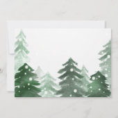 森の木々とイルミネーションの水彩デザイン, 出席確認 招待状 (裏面)