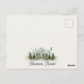 森の木々のお誕生日パーティー招待状 ポストカード (裏面)