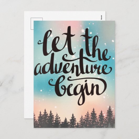 森の木々の冒険が始まる シーズンポストカード (正面/裏面)