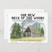 森の木々の新しい首の山を移動 案内ポストカード (正面/裏面)