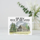 森の木々の新しい首の山を移動 案内ポストカード (スタンド正面)