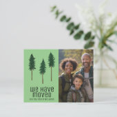 森の木々の新しい首の森の写真カスタム移動 ポストカード (スタンド正面)