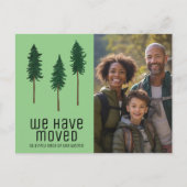 森の木々の新しい首の森の写真カスタム移動 ポストカード (正面)