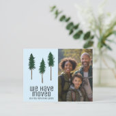 森の木々の新しい首の森の写真カスタム移動 ポストカード (スタンド正面)