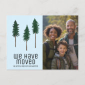 森の木々の新しい首の森の写真カスタム移動 ポストカード (正面)