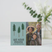 森の木々の新しい首の森の写真カスタム移動 ポストカード (スタンド正面)