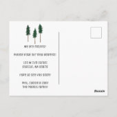 森の木々の新しい首の森の写真カスタム移動 ポストカード (裏面)