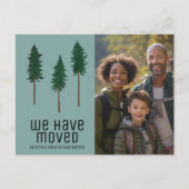 森の木々の新しい首の森の写真カスタム移動 ポストカード (正面)