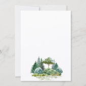 森の木々の森の緑結婚の 招待状 (裏面)