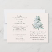 森の木々の生命のお祝い 招待状 (正面)