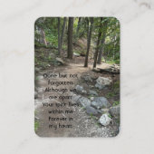 森の木々の荒野の美しい道 名刺 (正面)