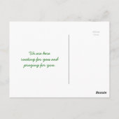 森の木々を葉流れる日光 ポストカード (裏面)