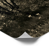 森の木々歩くパスに沿ってゴージャスな日のポスト ポスター (角)