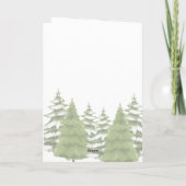 森の木にクリスマスをテーマパーソナライズされた シーズンカード (裏面)