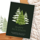 森の木にクリスマスをテーマパーソナライズされた シーズンカード