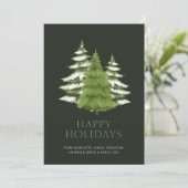 森の木にクリスマスをテーマパーソナライズされた シーズンカード (スタンド正面)