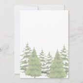森の木にクリスマスをテーマパーソナライズされた シーズンカード (裏面)