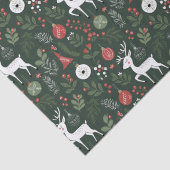 森の木に可愛いクリスマスディアー赤い緑 薄葉紙 (詳細)