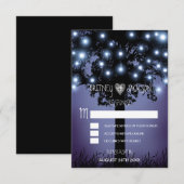 森の木のウェディング・ツリーの返信カード 出欠カード (正面/裏面)