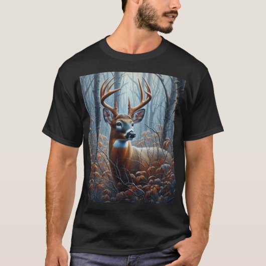 森の木のホワイトテールバック Tシャツ (正面)