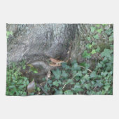 森の木の幹とツタ キッチンタオル (横)