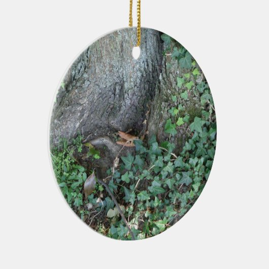 森の木の幹とツタ セラミックオーナメント (右)