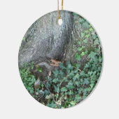 森の木の幹とツタ セラミックオーナメント (左)