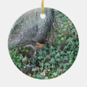 森の木の幹とツタ セラミックオーナメント (裏面)