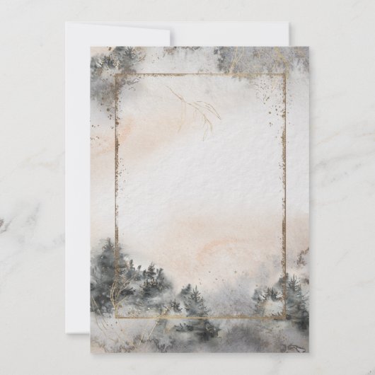 森の木の林の日付を保存 セーブザデート (裏面)