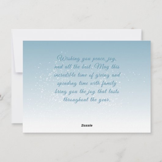 森の木の水の色芸術的家族の写真 シーズンカード (裏面)