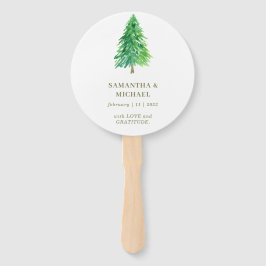 森の木の花が好きな結婚式のパーティー ハンドファン