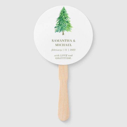 森の木の花のお気に入りの結婚式 ハンドファン (正面)