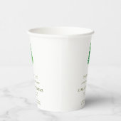 森の木の花のミニマルな飲み物の結婚式 紙コップ (右)