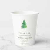 森の木の花ミニマル飲み結婚物 紙コップ (正面)