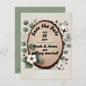 森の木ユーカリ綿素朴日付を保存 案内ポストカード (正面/裏面)