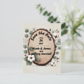 森の木ユーカリ綿素朴日付を保存 案内ポストカード (スタンド正面)