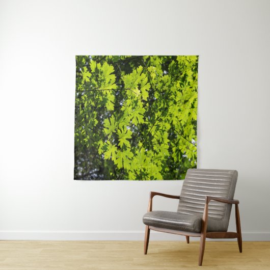 森の木漏れ日が照る葉 タペストリー (インサイチュ(横))