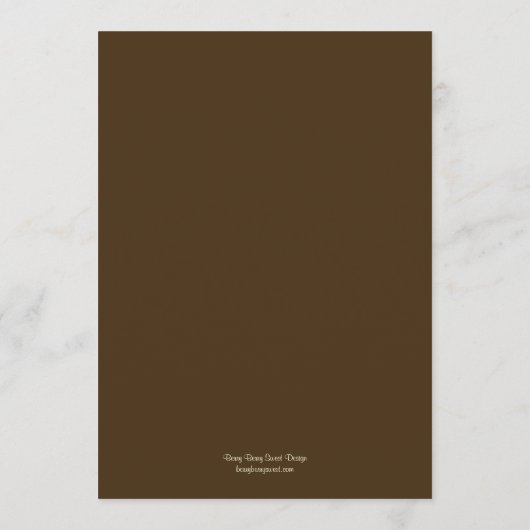 森の木結婚のメニューカード – オレンジ – メニュー (裏面)