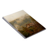 森の木造の家 – 静かなシーン ノートブック (右側)